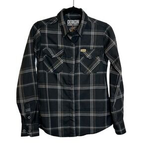 Dixxon Flannel x Black Rifle Coffee Women's Plaid Flannel‎ Shirt Size S Black